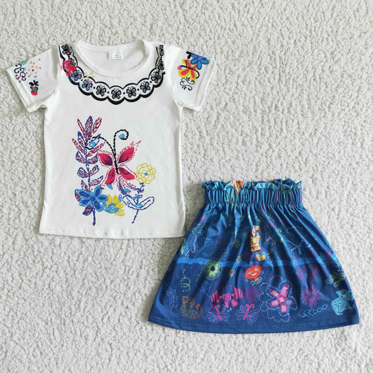 Flowers Cartoon Girls summer set