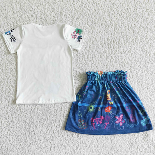 Flowers Cartoon Girls summer set