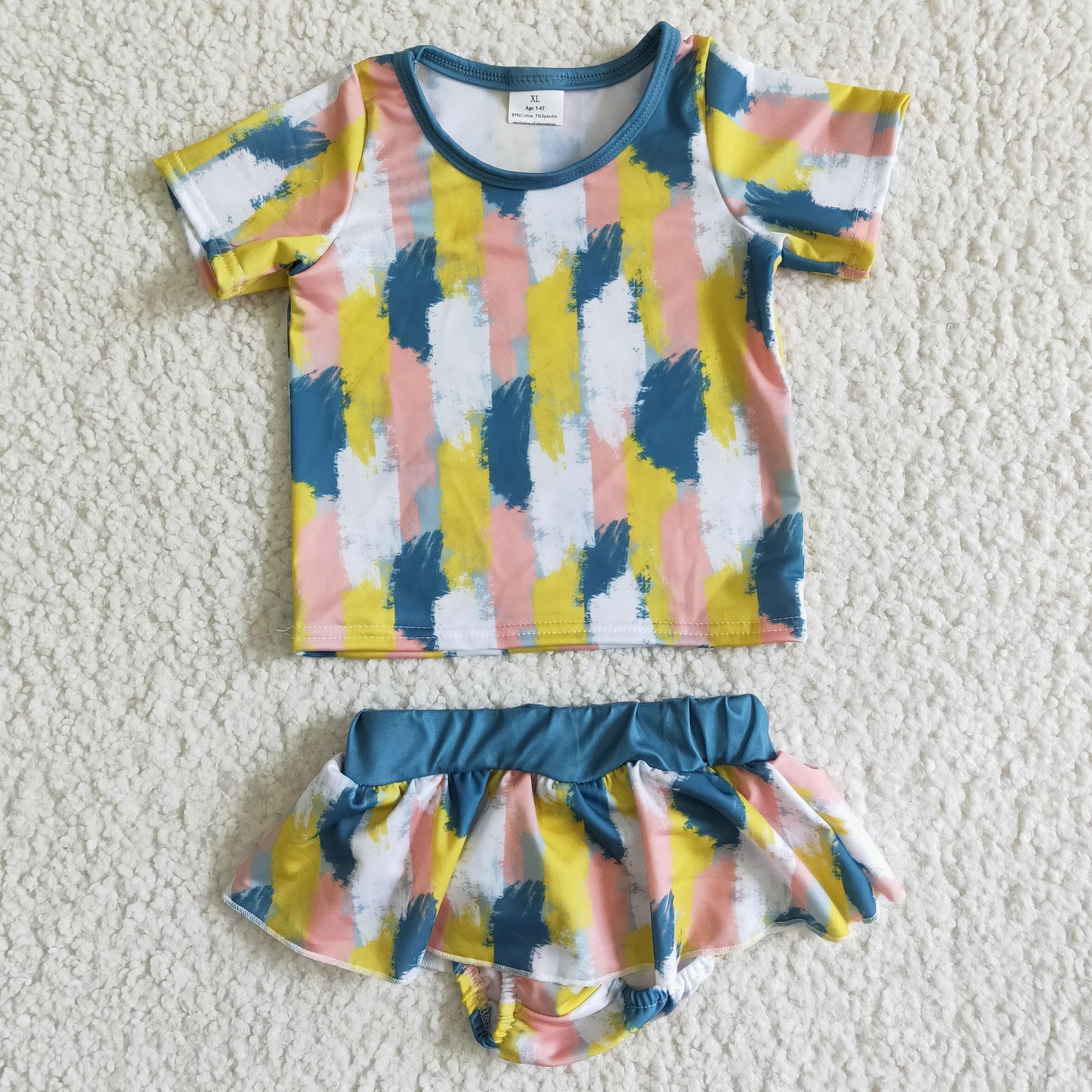 Colorful 2pc girls summer Swimsuit