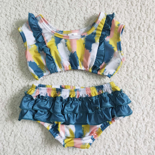 Colorful 2pc girls summer Swimsuit