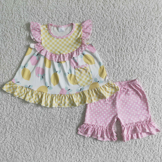 lemon short summer set