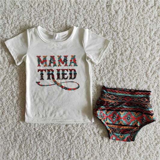 MAMA TRIED Girl's Bummies Set