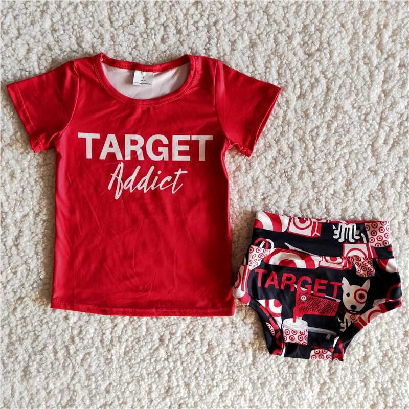 Red Girl's Bummies Set