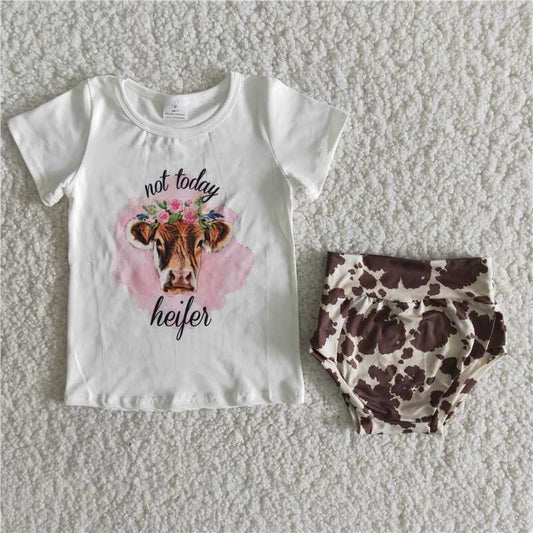 Cow Heifer Girl's Bummies Set