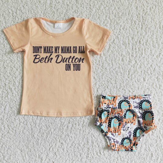 Beth Dutton ON YOU Girl's Bummies Set