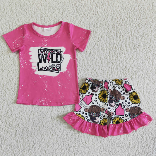 Pink Sunflowers Wild girls summer set