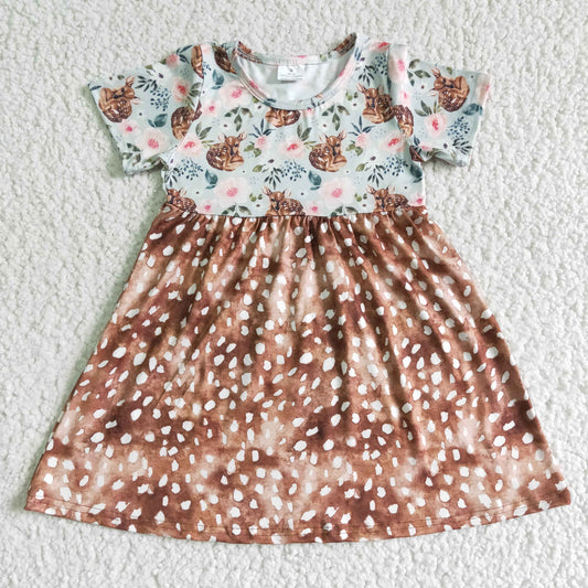 Summer Leopard Deer Girl Skirt