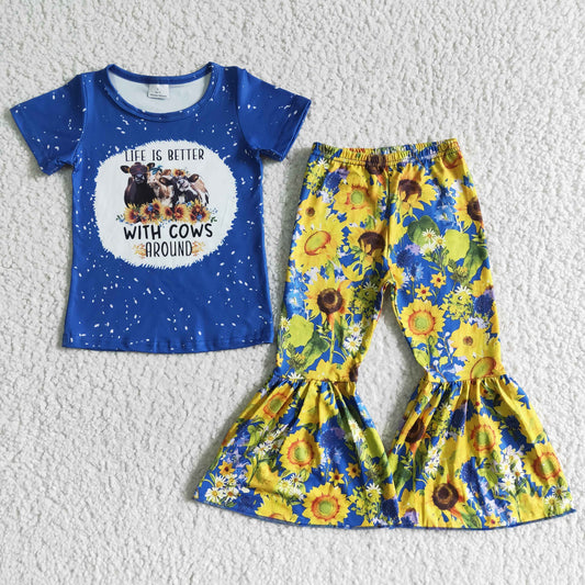 LIFE IS BETTER WITH COWS AROUNS Sunflowers Girl Outfits