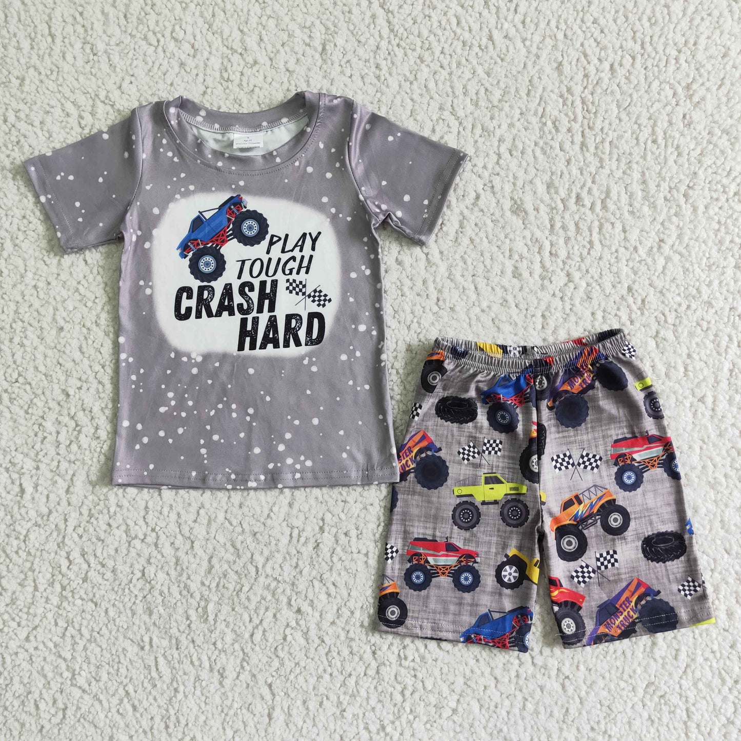 Boy Grey Car Summer Set