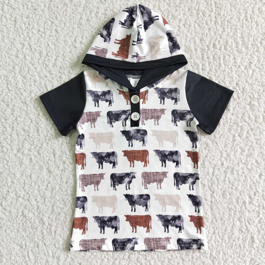 Cow With Hat boy shirt