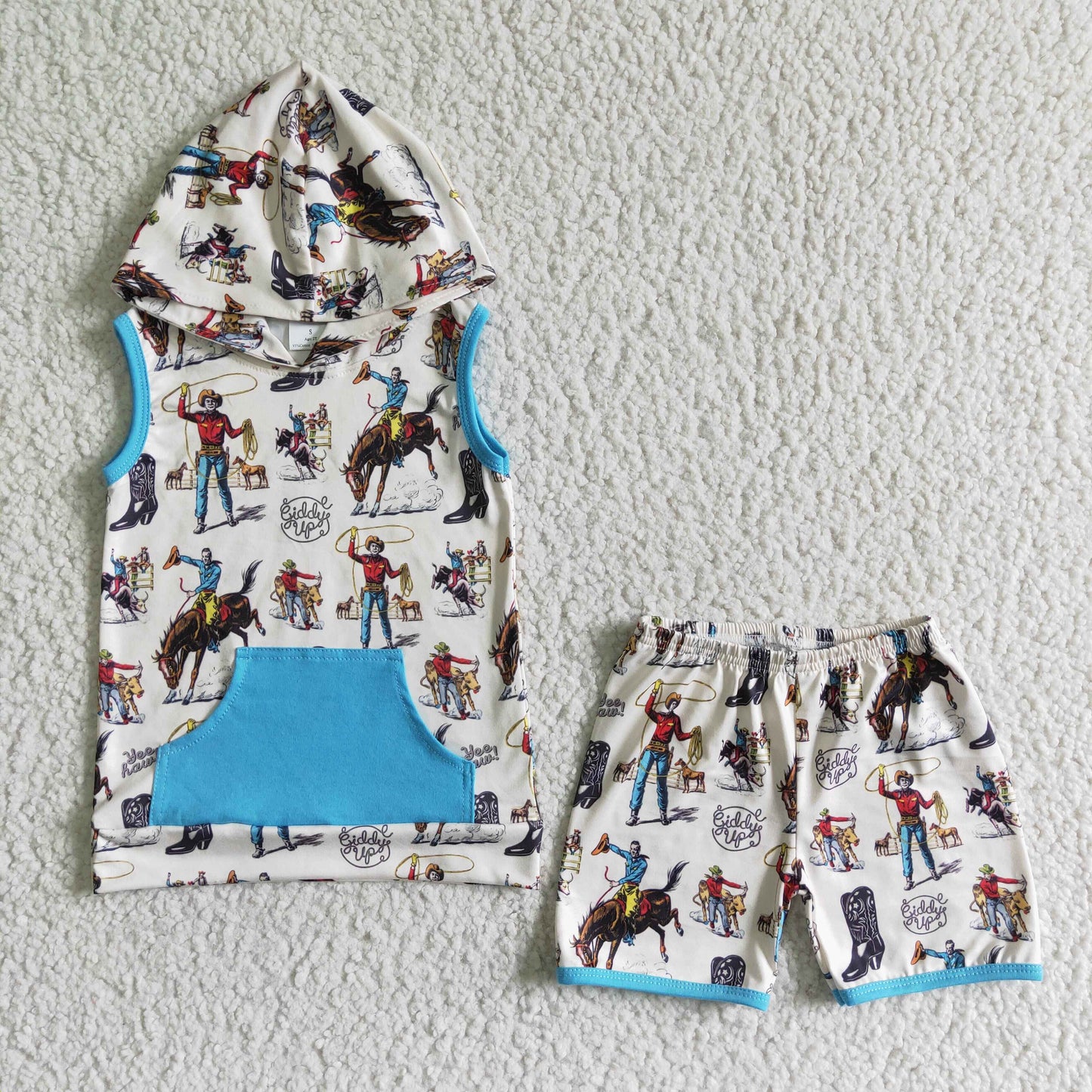Cowboy With Hat Short Summer Set