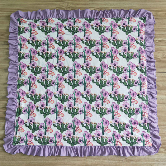 Purple Flowers boots Blanket