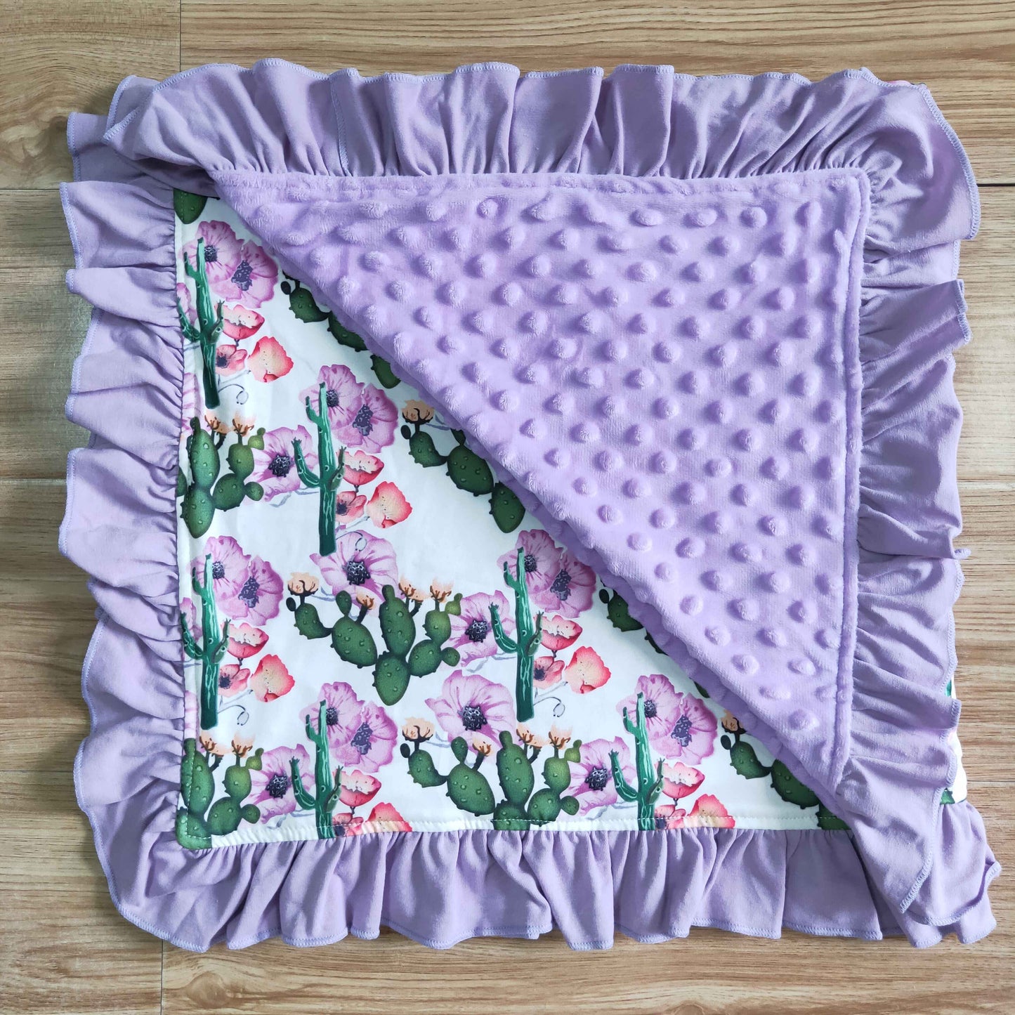 Purple Flowers boots Blanket