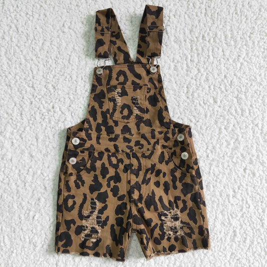 Leopard overall Short Jeans