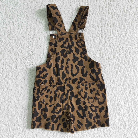 Leopard overall Short Jeans