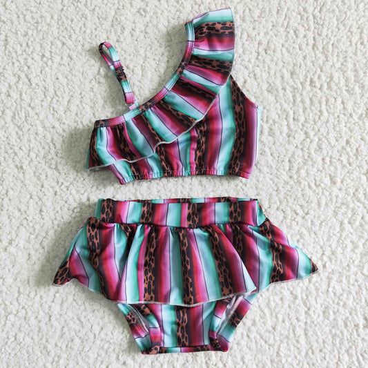 Stripe 2pc girls summer Swimsuit
