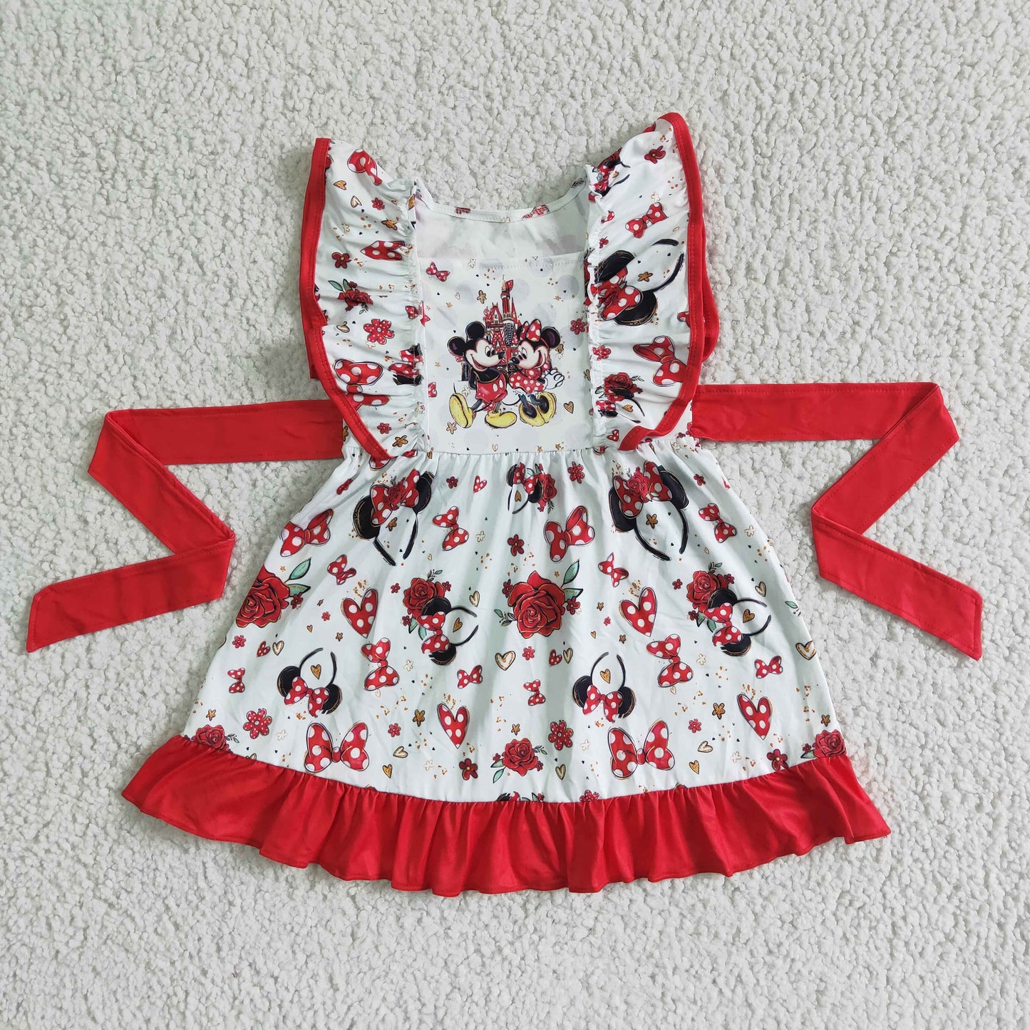 Red Cartoon Girl Big Skirt