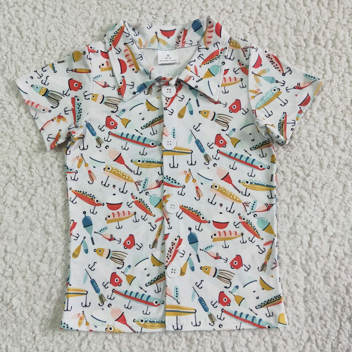 Fish With Button Boy Shirt