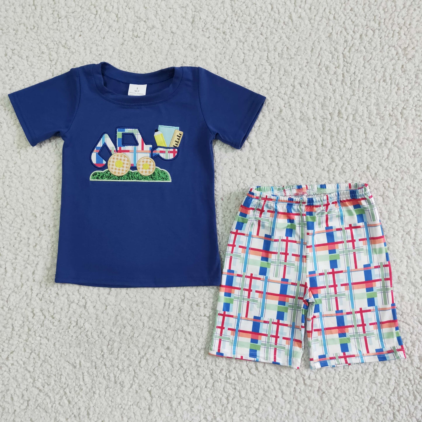Embroidery Car Boys summer set