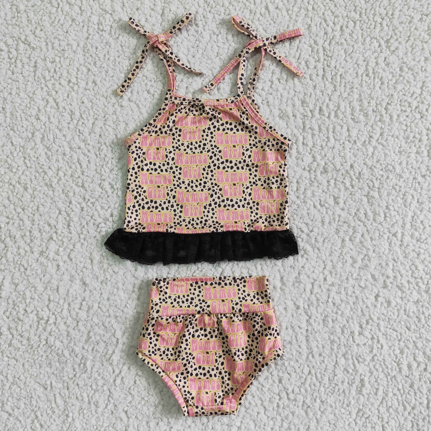 Leopard MaMa Girl's Bummies Set