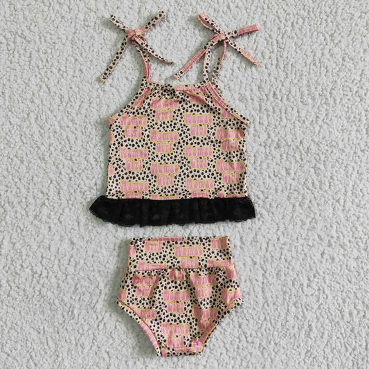 Leopard MaMa Girl's Bummies Set