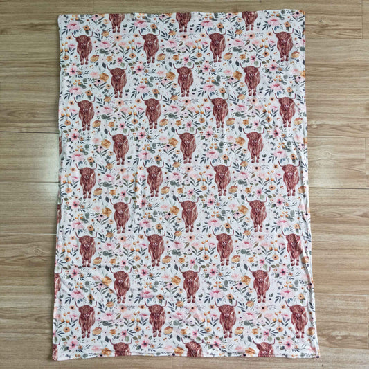 Flowers Cow Blanket