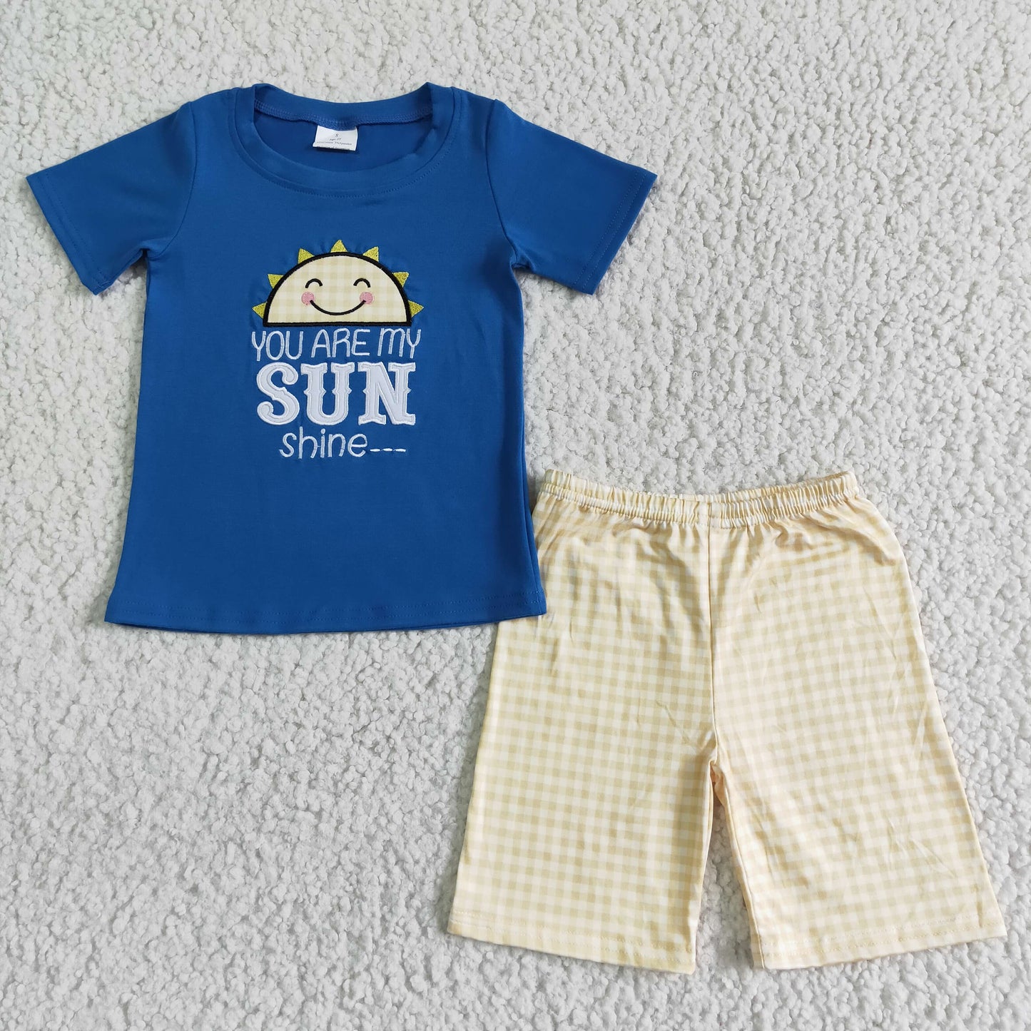 Embroidered YOU ARE MY SUNSHINE Boys summer set