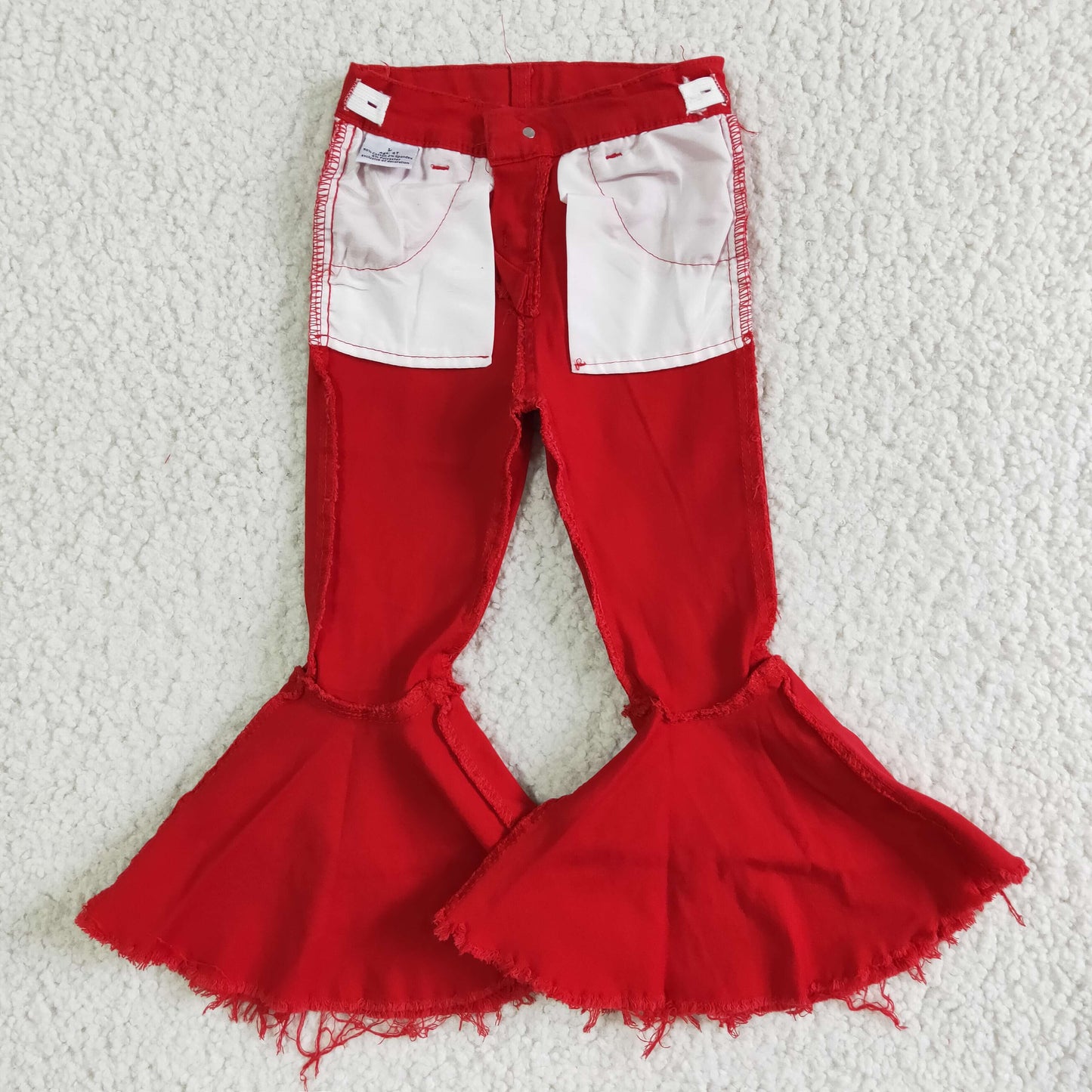 Red Bell bottom Jeans