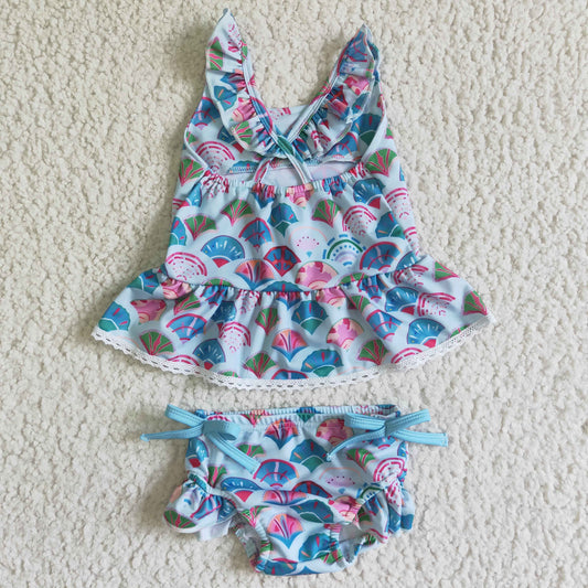Fish Scales 2pc girls summer Swimsuit