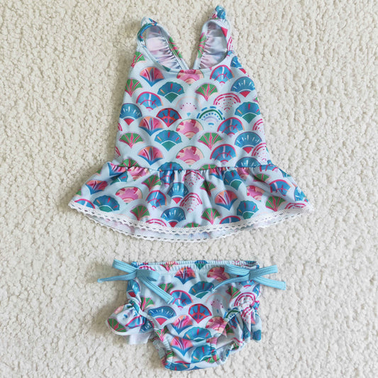 Fish Scales 2pc girls summer Swimsuit