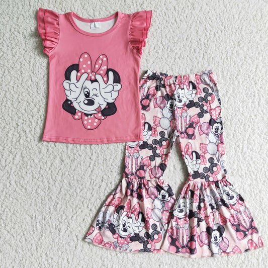 Pink Cartoon Bell Pans Summer Set