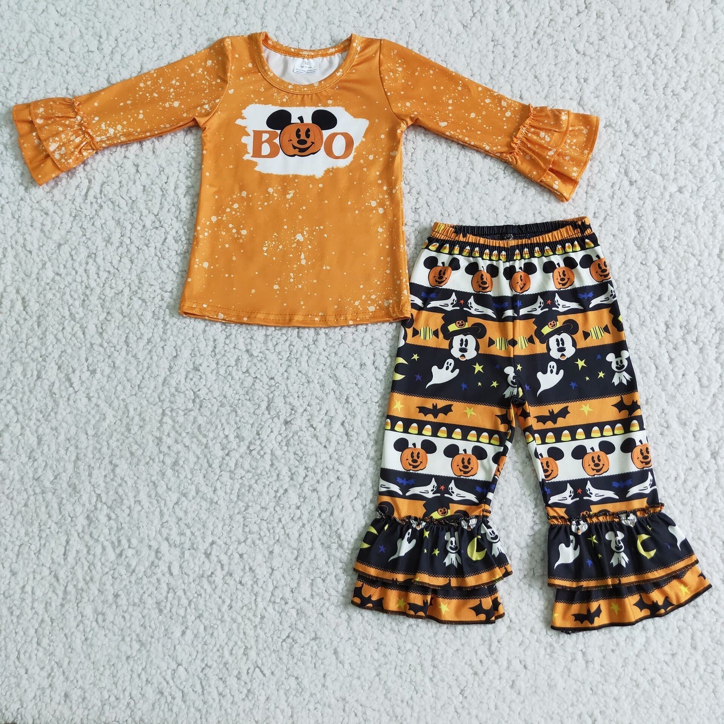 Halloween Orange Pumpkin Cartoon Girl Outfits