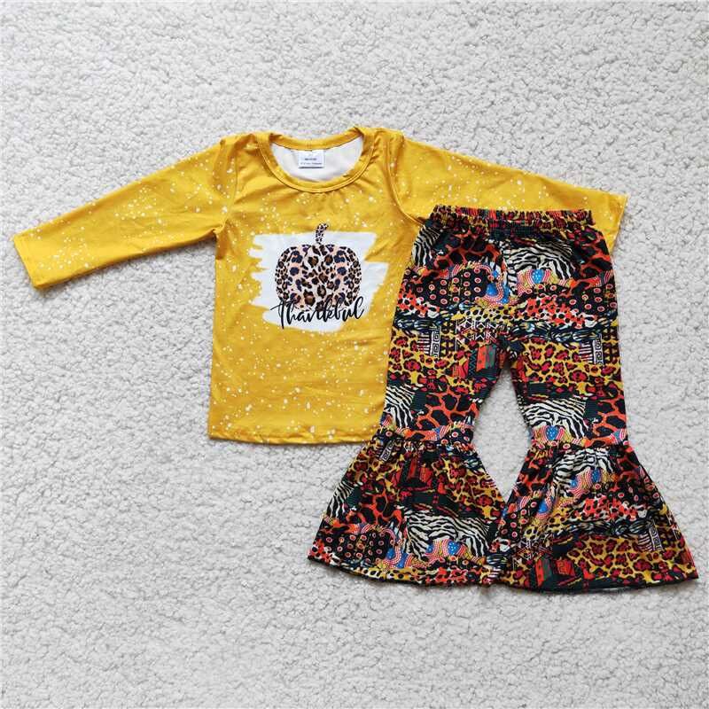 Halloween Leopard Pumpkin Girl Outfits 6 A3-16