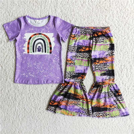 Halloween Purple Rainbow Cartoon Girl Outfits D2-14