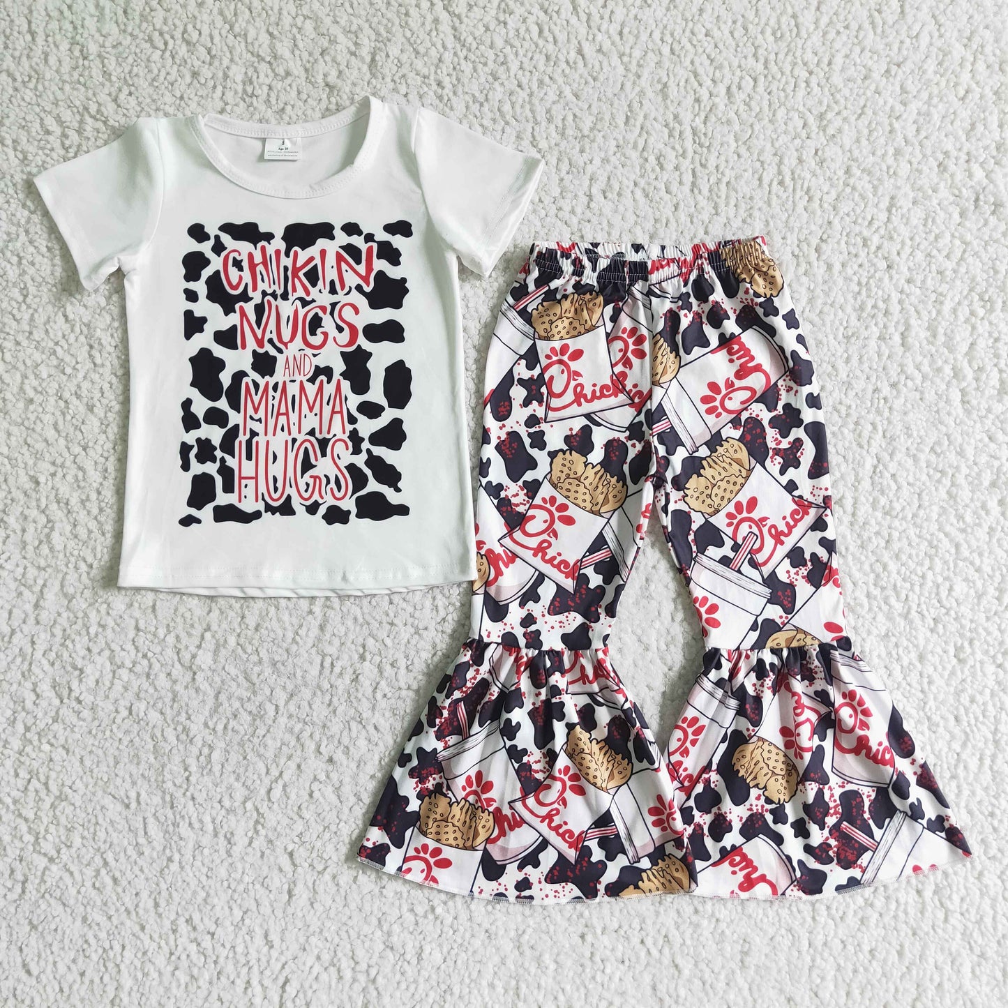 CHKIN NUCS AND MAMA HUGS Girls Outfits