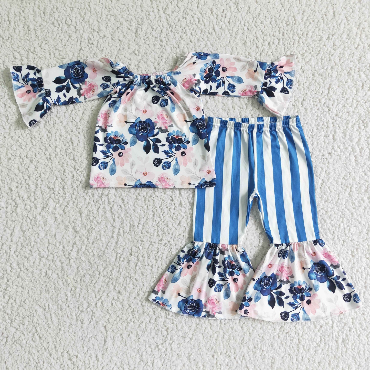 Flowers Stripe Summer Set