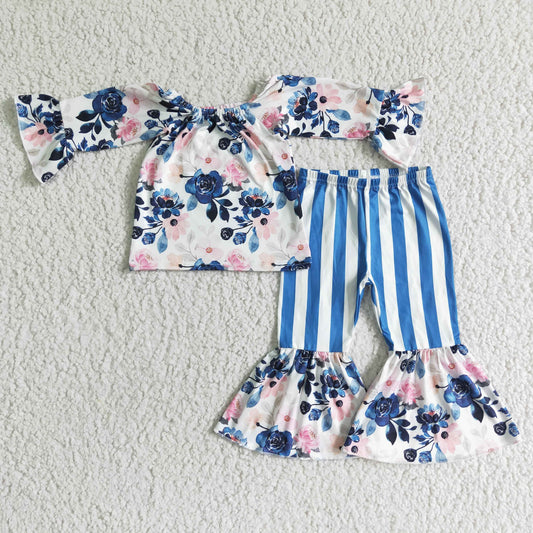 Flowers Stripe Summer Set