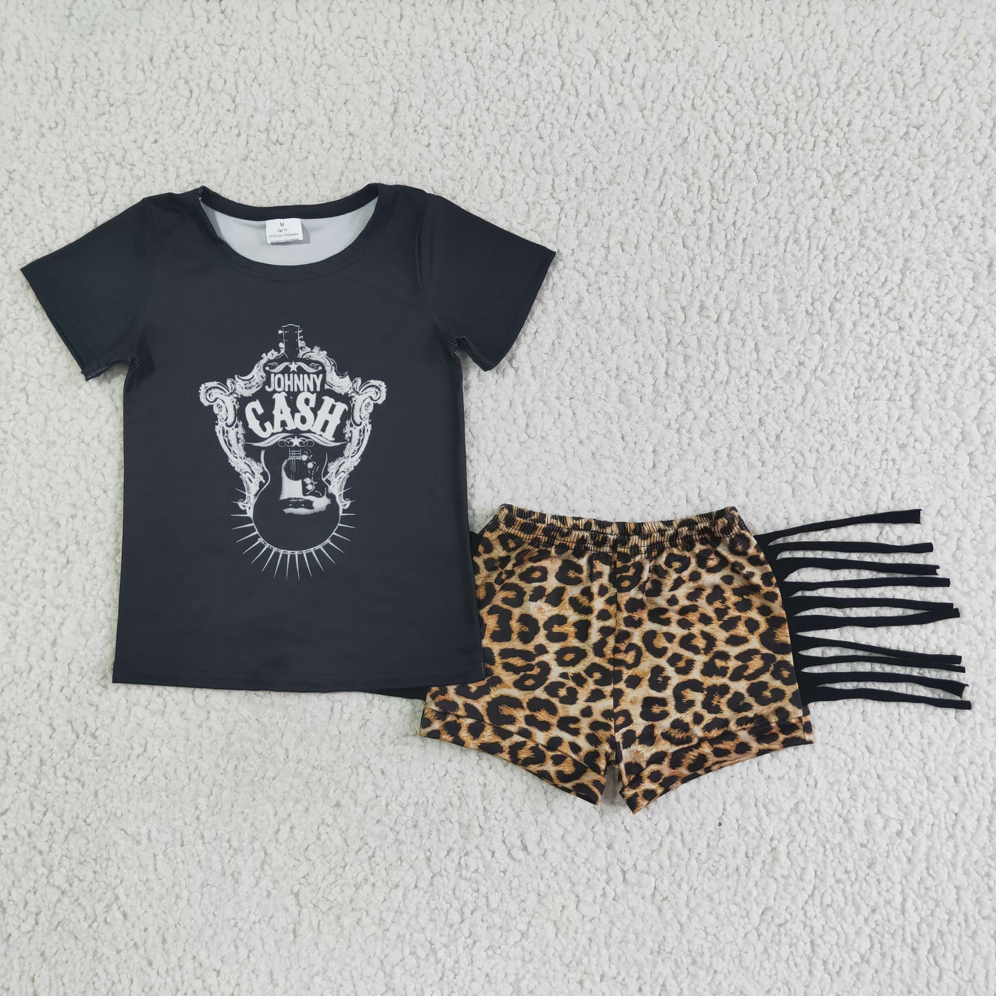 Black Leopard Girl's Bummie Outfit