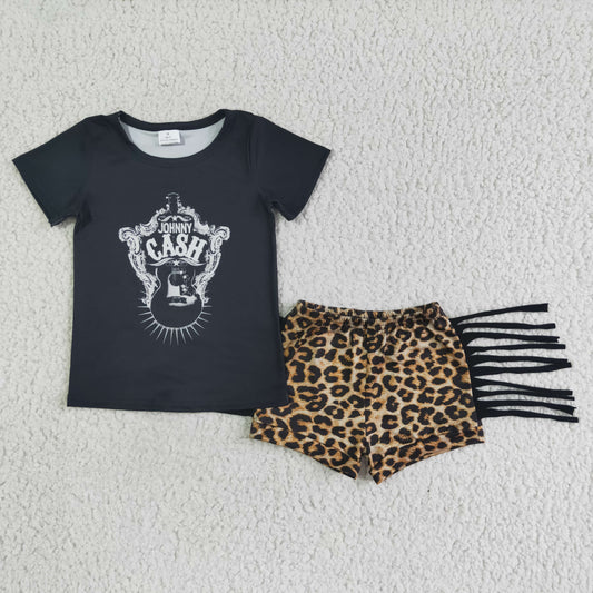Black Leopard Girl's Bummie Outfit