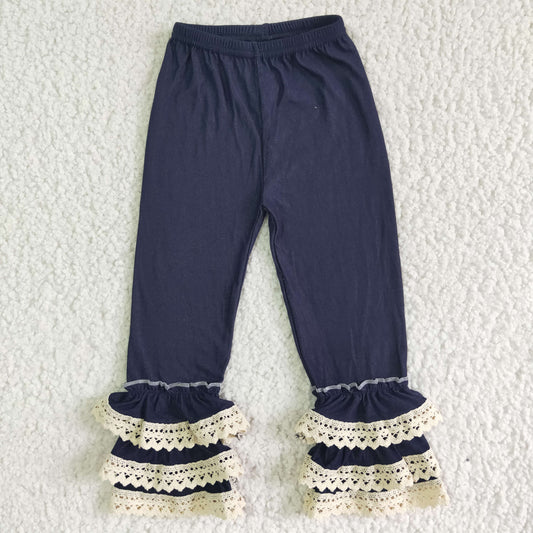 Blue cotton girl pants