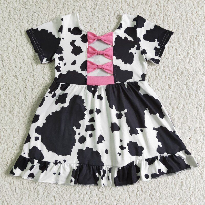 Cow With Bow Girl Big Skirt