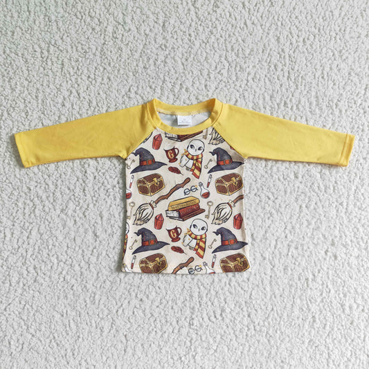 Yellow Cartoon boy shirt