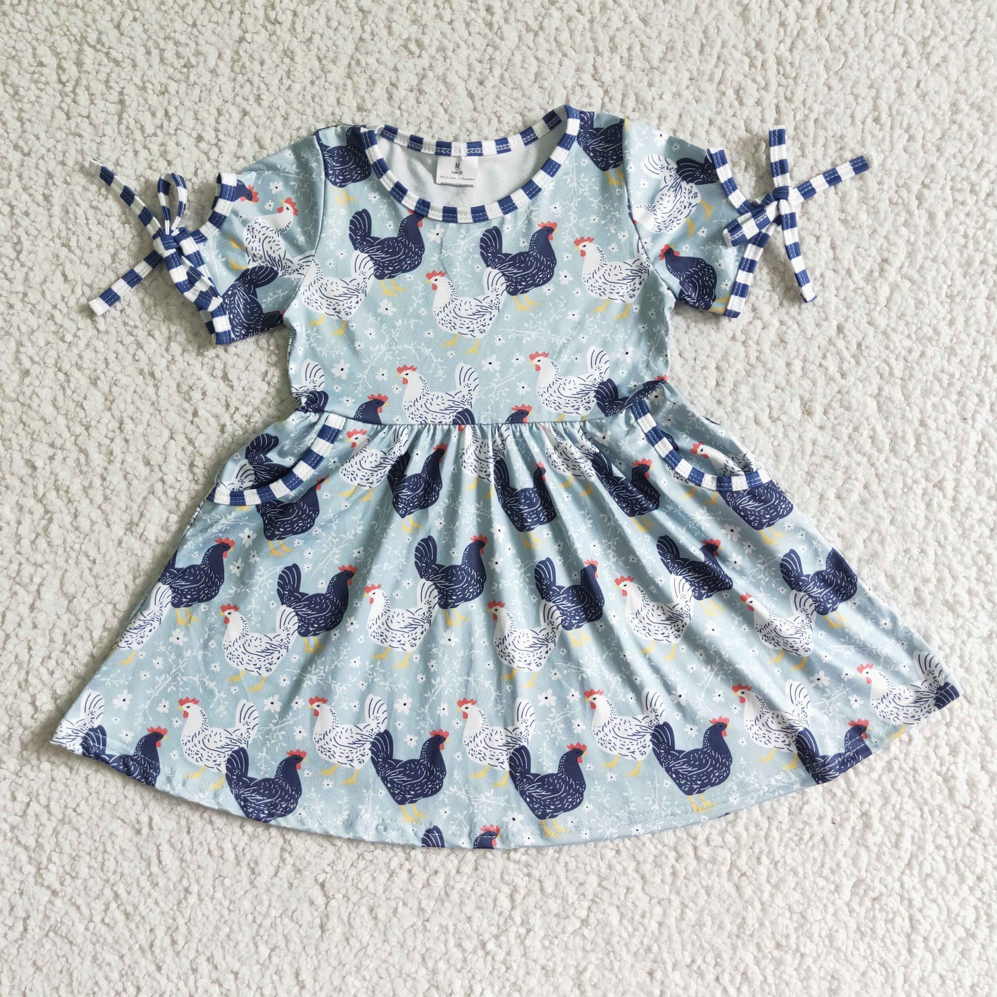 Blue Chicken Girl Big Skirt