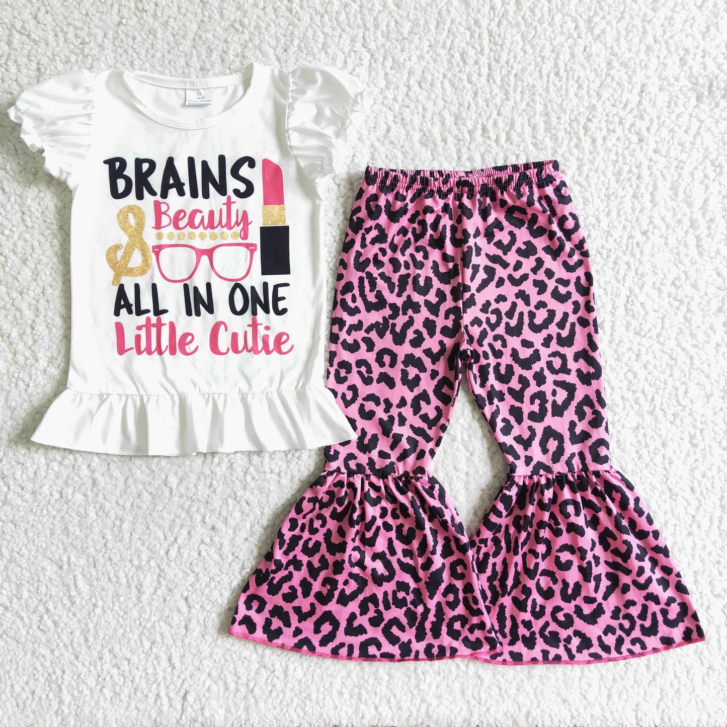 Purple Leopard Bell Pants Girls Outfits