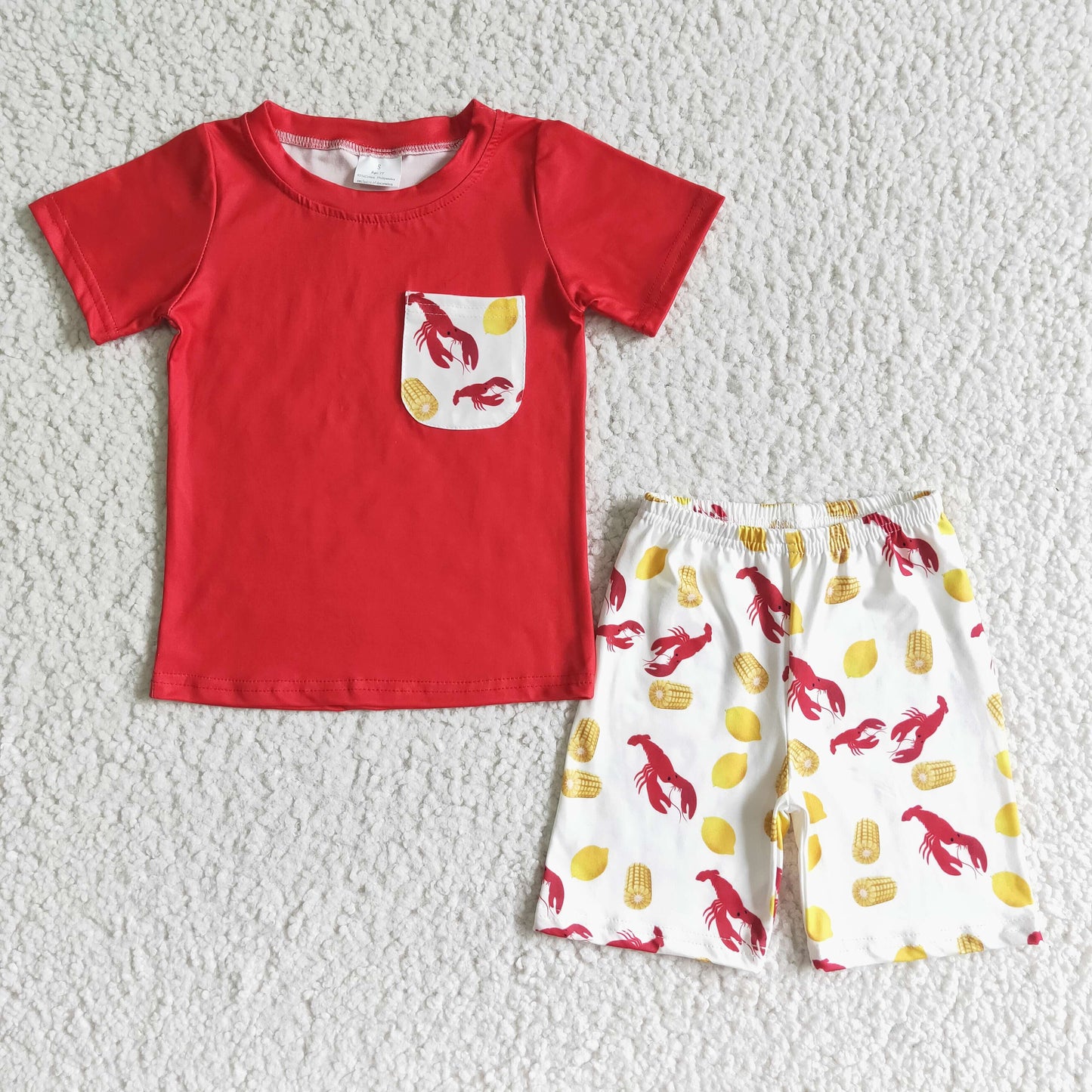 Boy Red Lobster Summer Set