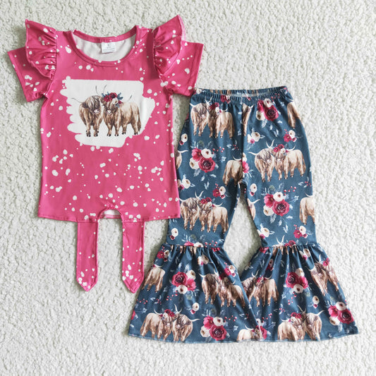 Pink Heifer Cow Summer Set