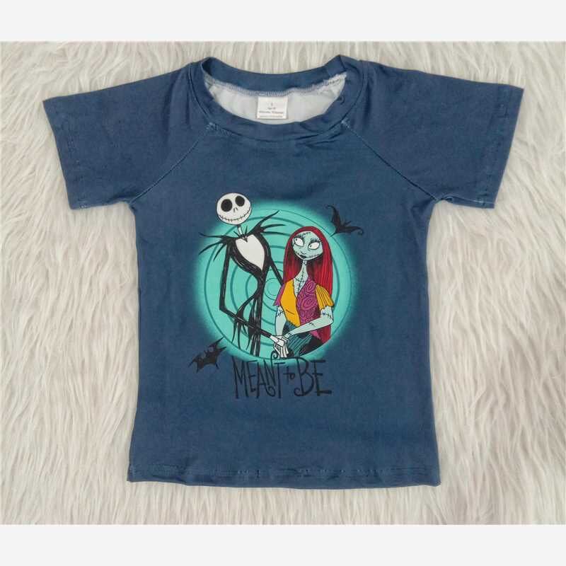 Halloween Blue Cartoon Boy Shirt