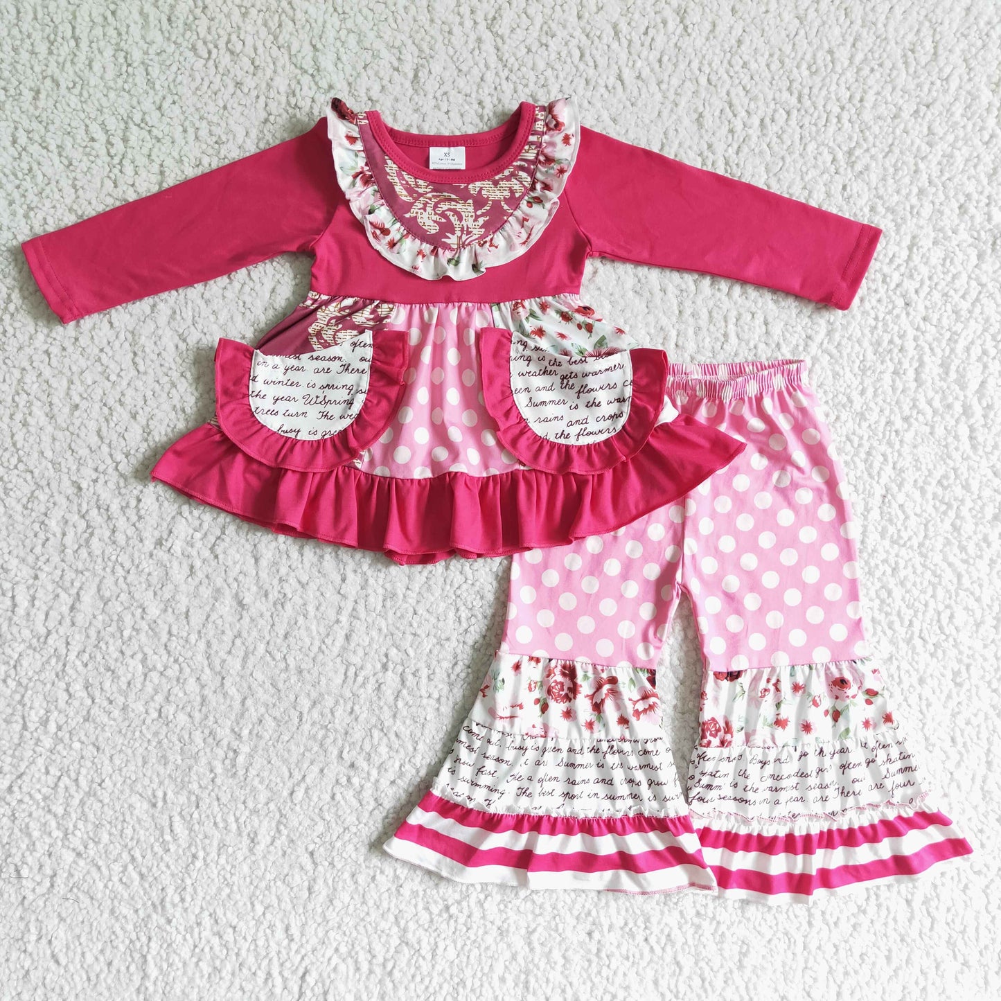 Fall Outfits Pink Flowers With Pockets