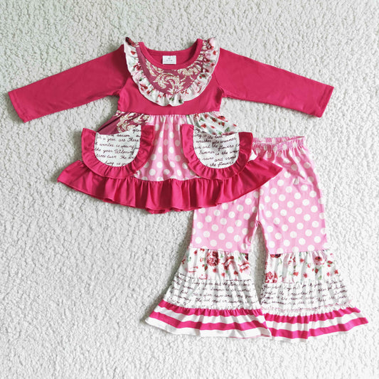 Fall Outfits Pink Flowers With Pockets