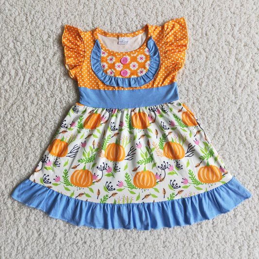 Halloween Pumpkin Girl Dress